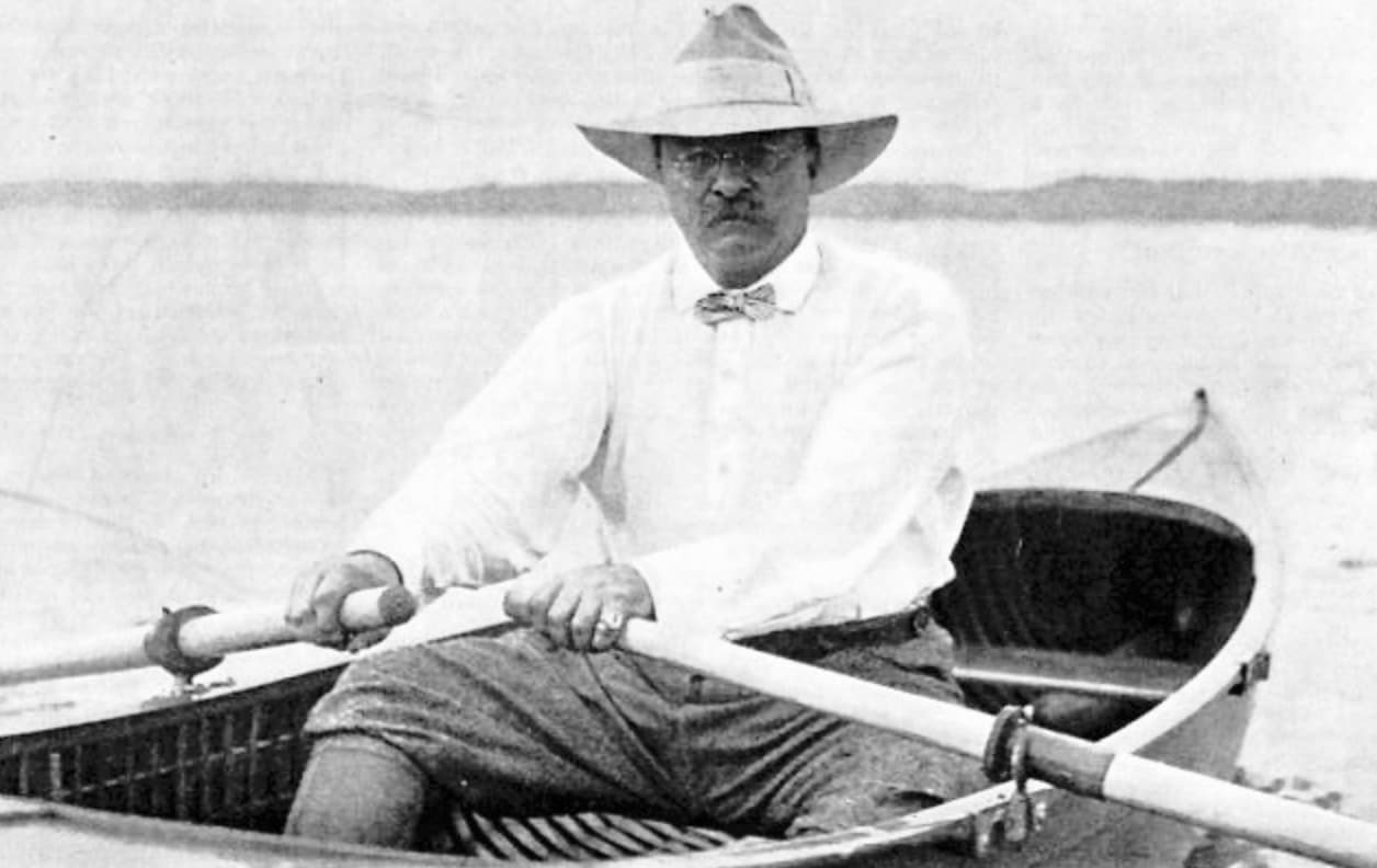 “Teddy Roosevelt once had his boat stolen by three armed thieves. With the help of two friends he built a new boat and personally tracked down and captured the thieves.”